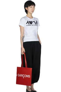 Sale Comme Des Garcons Wallets Huge Logo Bag - Red