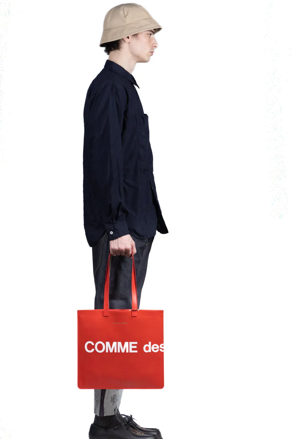 New Comme Des Garcons Wallets Huge Logo Bag - Red