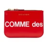 Discount Comme Des Garcons Wallets Huge Logo Zip Pouch - Red