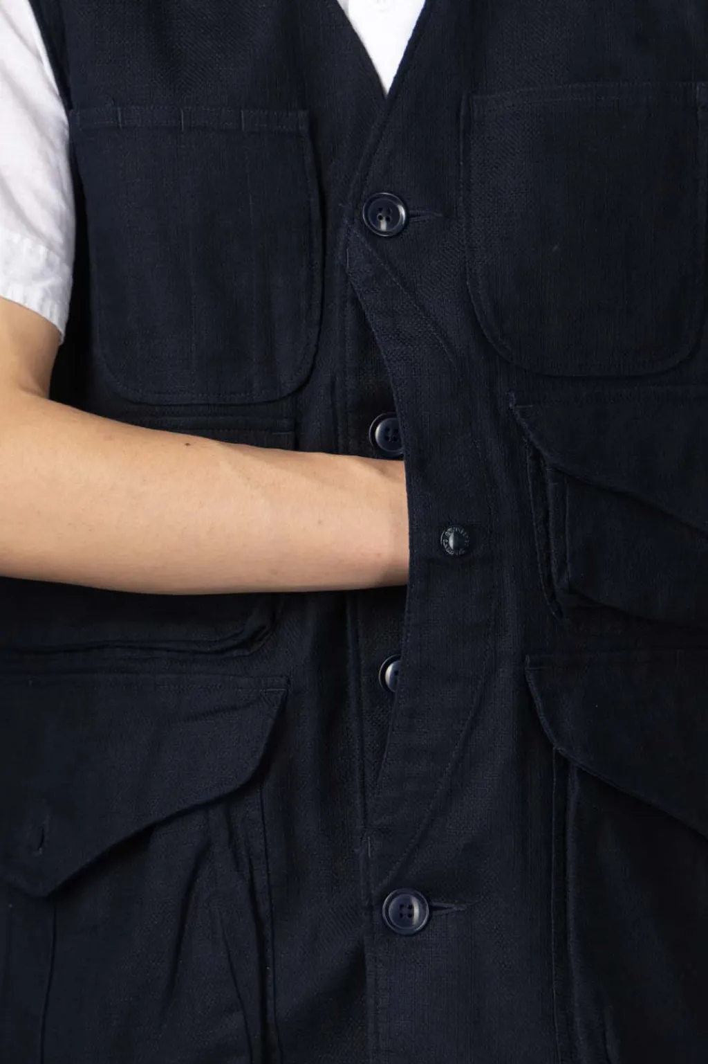 Online Engineered Garments Hunting Jacket - Dk.Navy CL Java Cloth