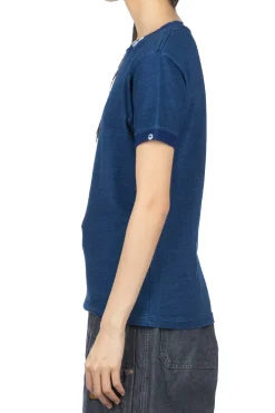 Clearance Kapital IDG Jersey x Jersey MAMESHIBORI Crew Rib T - indigo