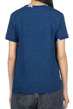 Clearance Kapital IDG Jersey x Jersey MAMESHIBORI Crew Rib T - indigo