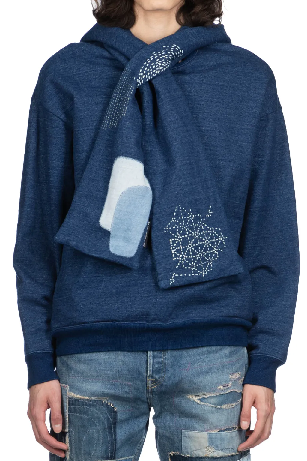 Fashion Kapital IDG SWT Knit BORA KESA Parka - Indigo