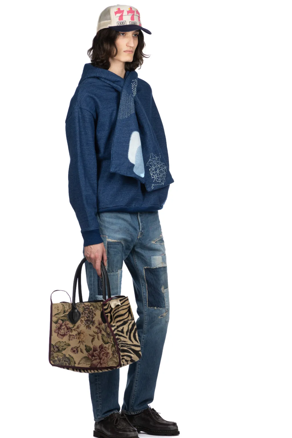 Fashion Kapital IDG SWT Knit BORA KESA Parka - Indigo