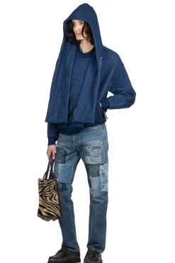 Fashion Kapital IDG SWT Knit BORA KESA Parka - Indigo