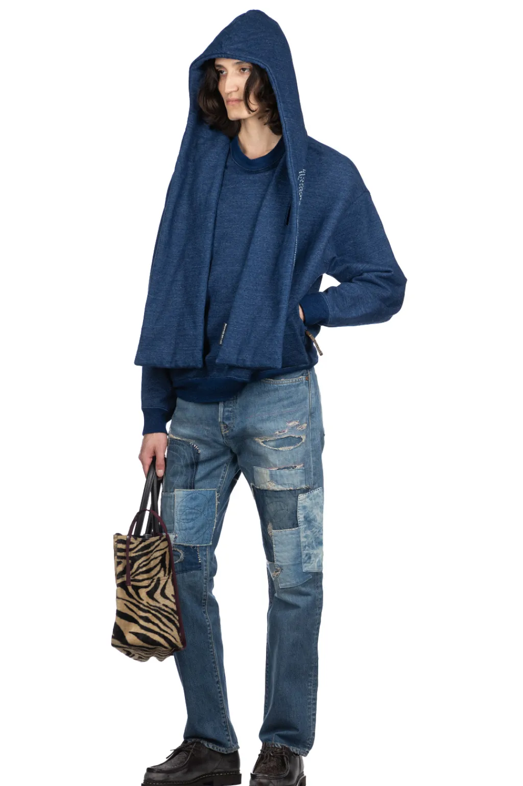 Fashion Kapital IDG SWT Knit BORA KESA Parka - Indigo