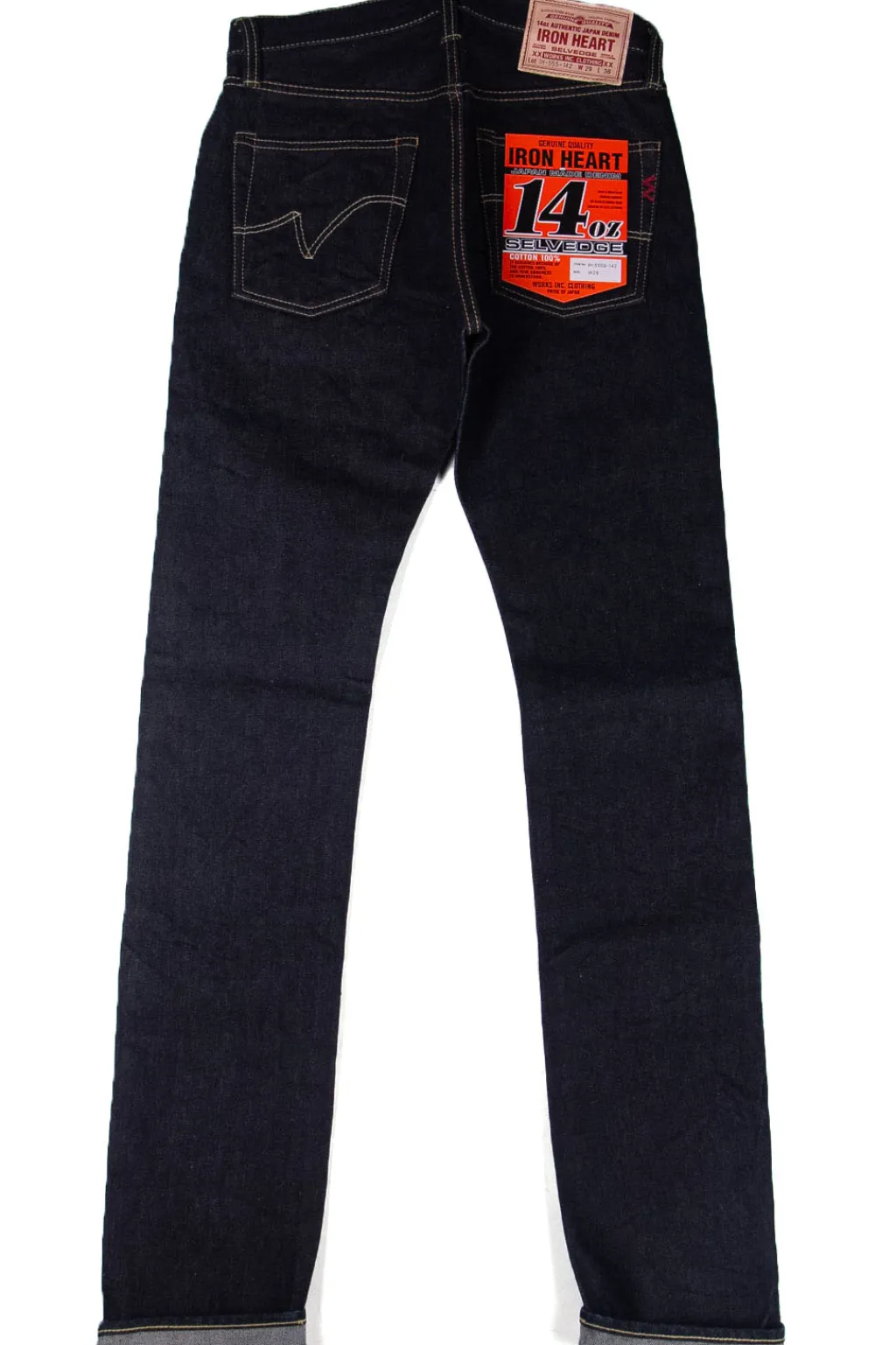 New Iron Heart IH-555S-142 14oz Super Slim Straight Cut