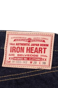 New Iron Heart IH-555S-142 14oz Super Slim Straight Cut