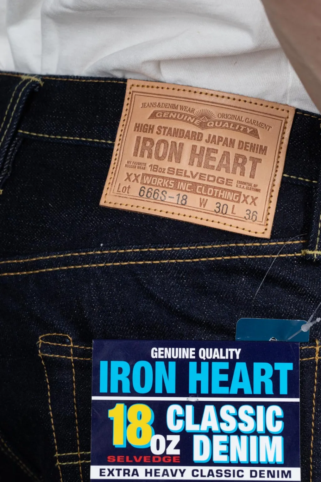 Sale Iron Heart IH-666S 18oz Vintage Selvedge Denim Slim Straight Cut