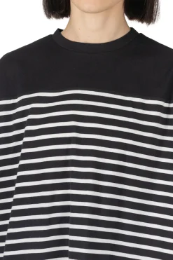 Clearance Manon In Tuck Sleeve Border Dress - Black