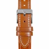 Discount KUOE Watch Italian Cordovan Leather Band - Whiskey - Silver Buckle - 18mm