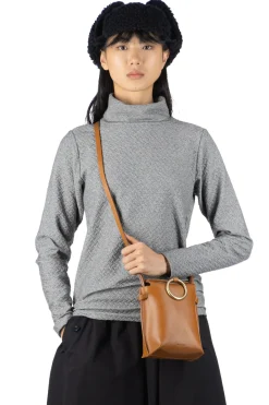 New NARU Jacquard Turtleneck Pullover - Grey
