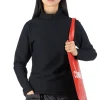 Fashion NARU Jacquard Turtleneck Pullover - Black