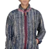 Outlet Kapital JAVA-YABANE Fleece ZIP Blouson - Navy