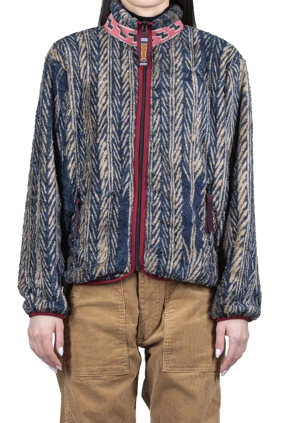 Online Kapital JAVA-YABANE Fleece ZIP Blouson - Navy