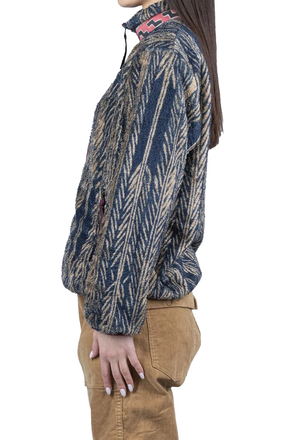 Online Kapital JAVA-YABANE Fleece ZIP Blouson - Navy