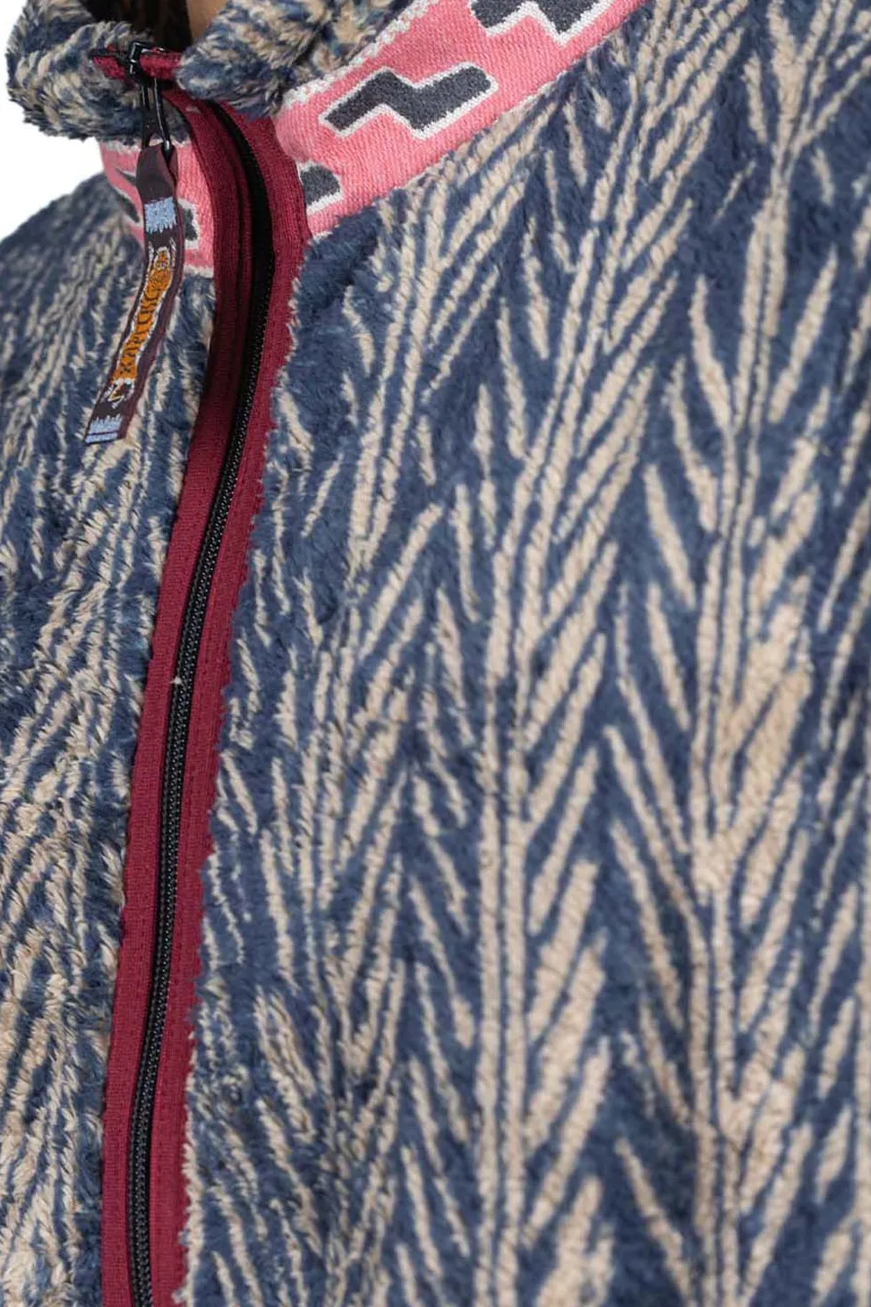 Online Kapital JAVA-YABANE Fleece ZIP Blouson - Navy