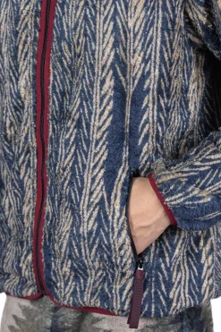 Outlet Kapital JAVA-YABANE Fleece ZIP Blouson - Navy