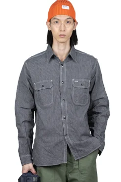 Discount Sugar Cane Jean Cord Work Shirt - Black