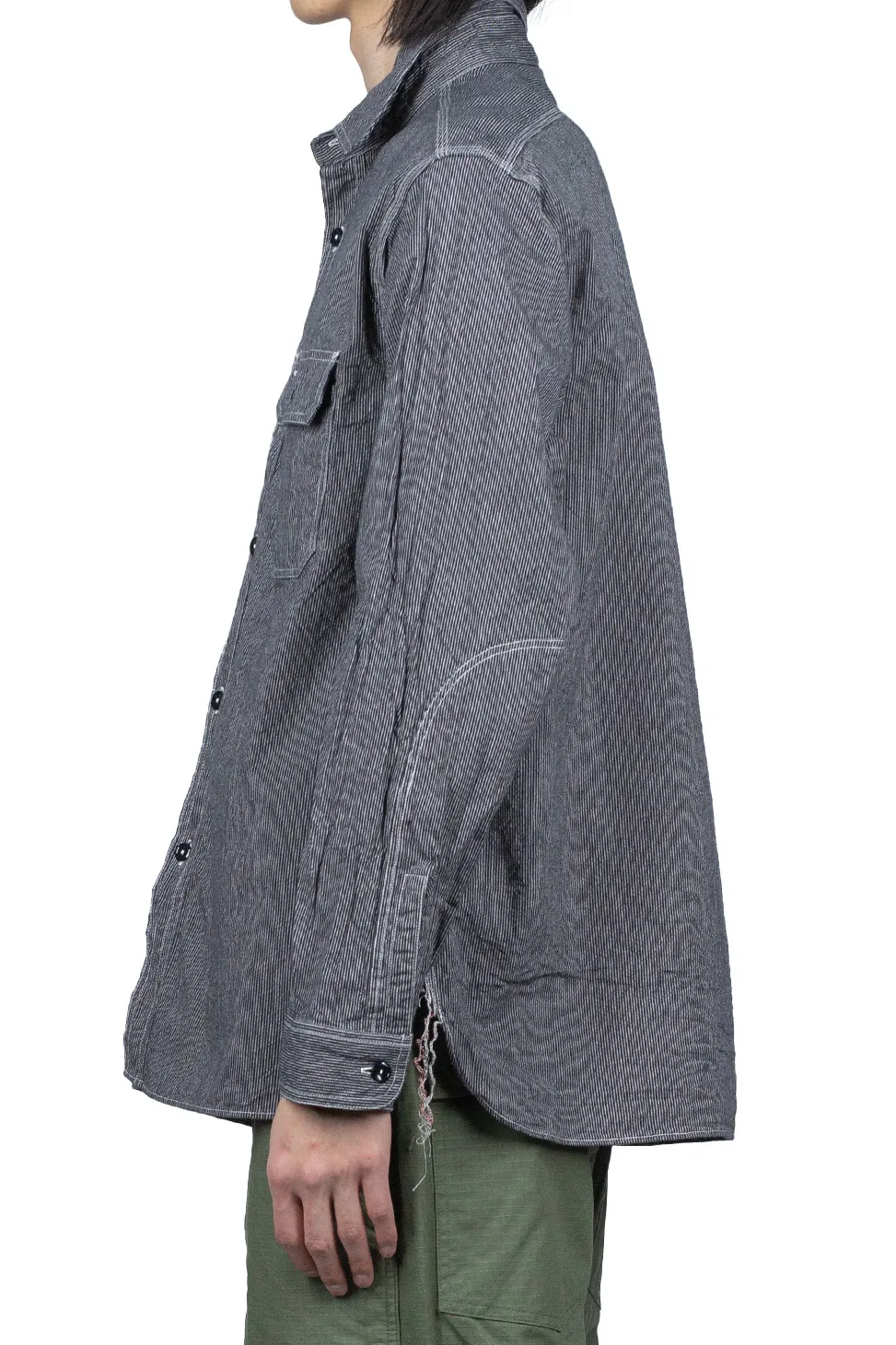 Discount Sugar Cane Jean Cord Work Shirt - Black