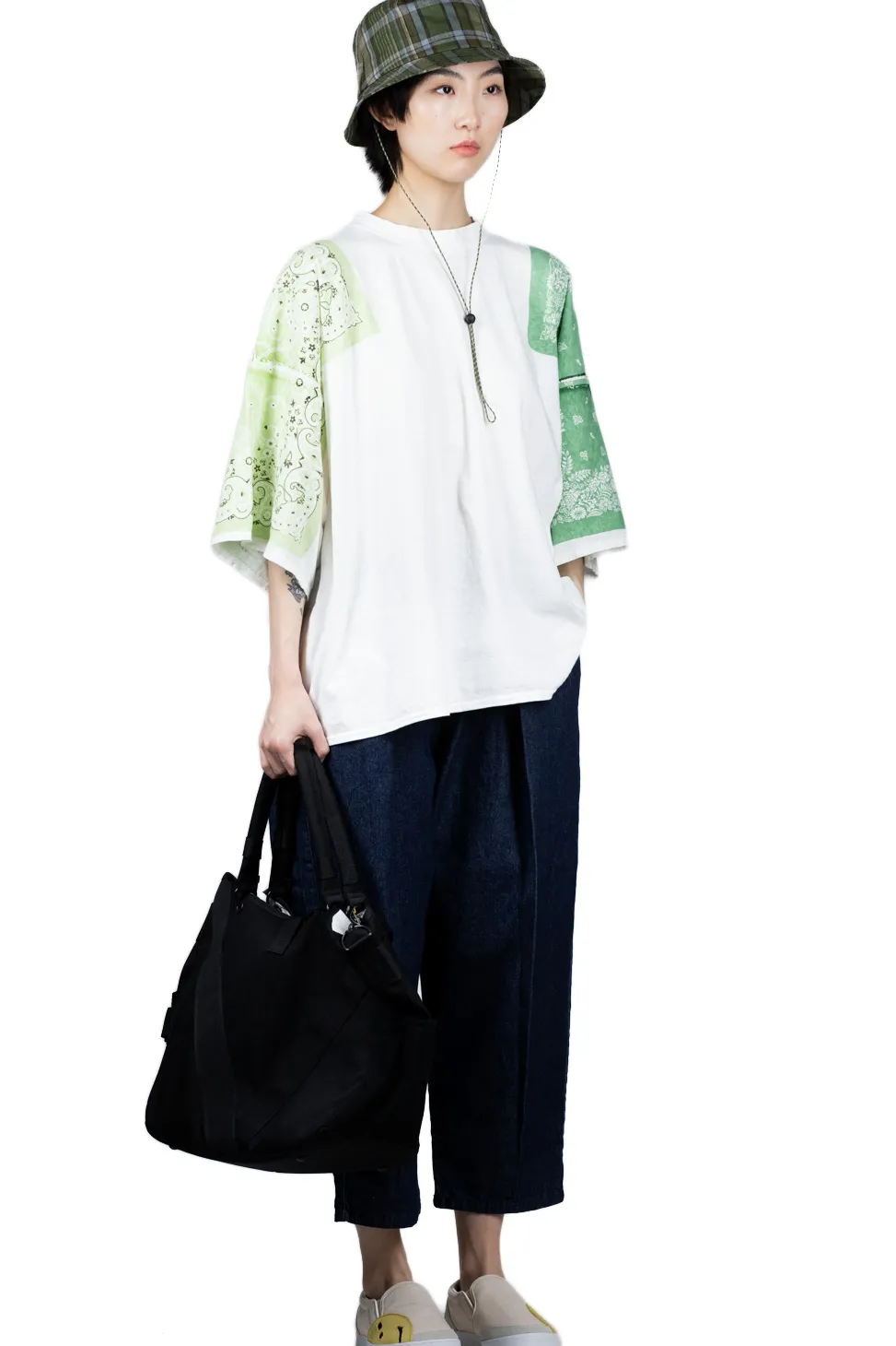 Outlet Kapital 18.5/-Jersey Bandana HUGE T (Botanical) - Light Green