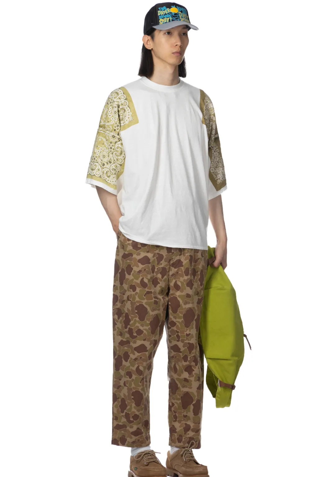 Discount Kapital 18.5/-Jersey Bandana HUGE T (Botanical) - Light Khaki