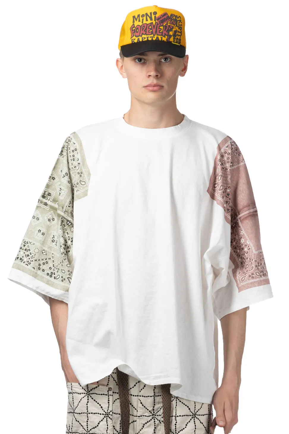 Fashion Kapital 18.5/-Jersey Bandana HUGE T (PECKISH RAINBOWY) - Pink
