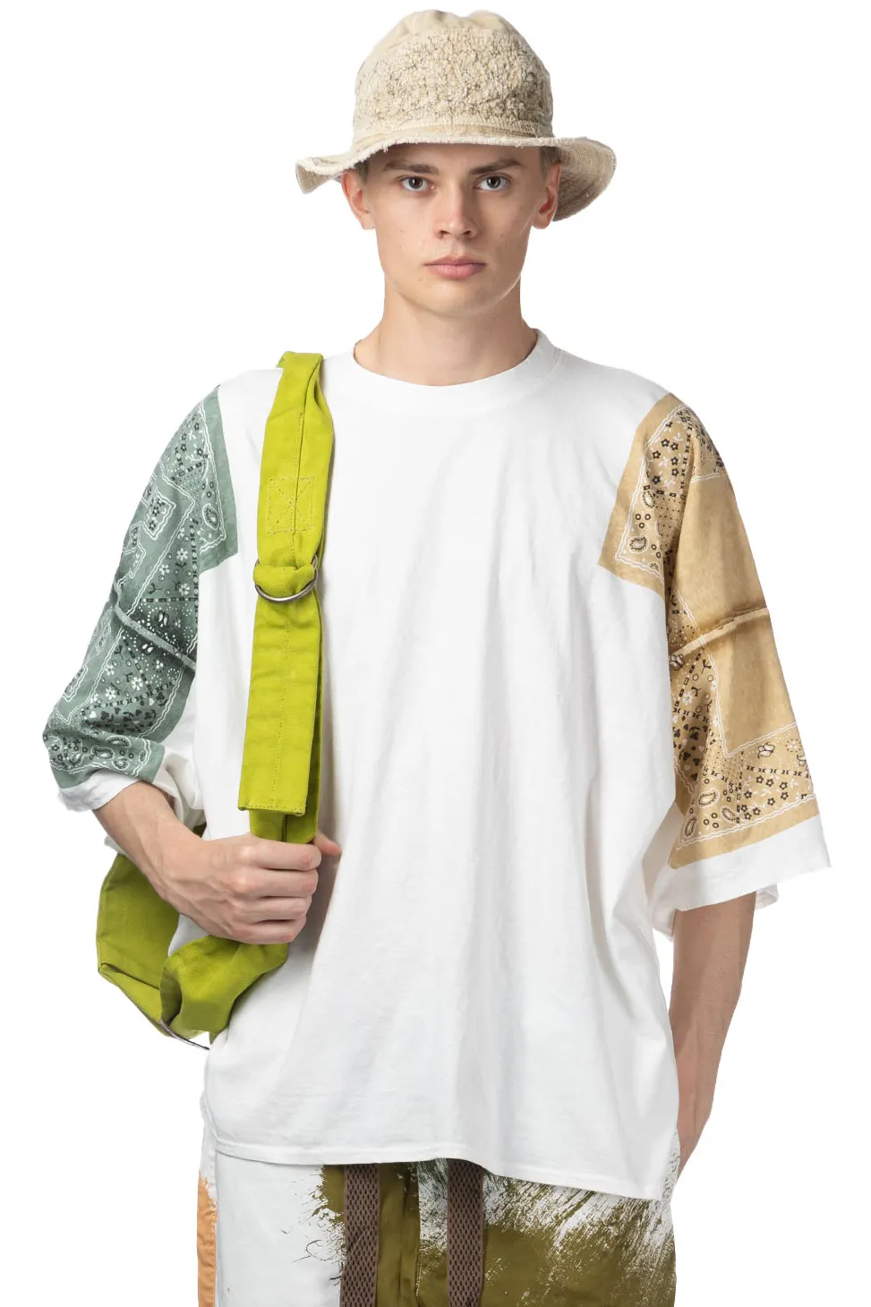 Hot Kapital 18.5/-Jersey Bandana HUGE T (PECKISH RAINBOWY) - Sand Beige