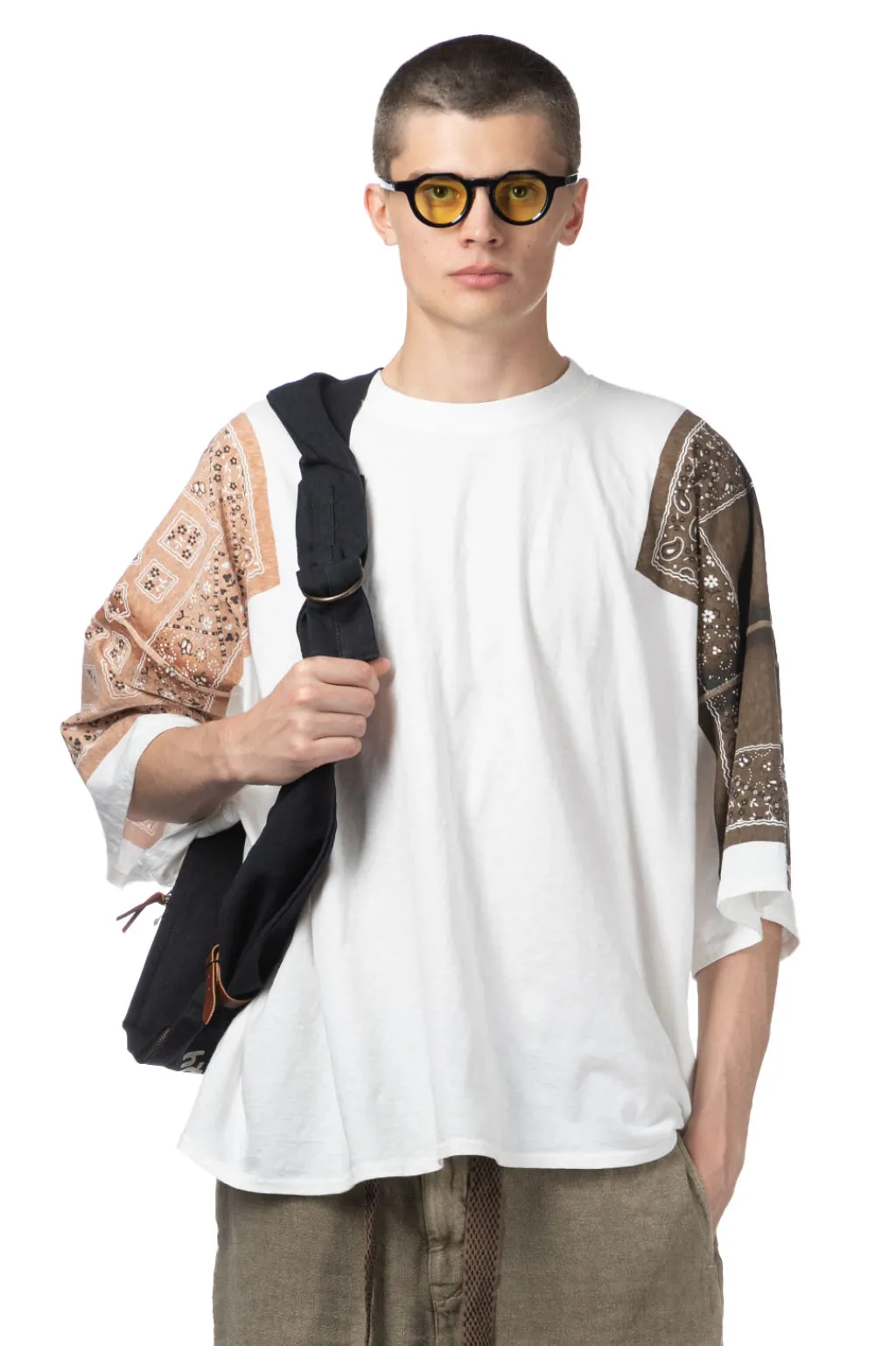 Outlet Kapital 18.5/-Jersey Bandana HUGE T (PECKISH RAINBOWY) - Brown Khaki