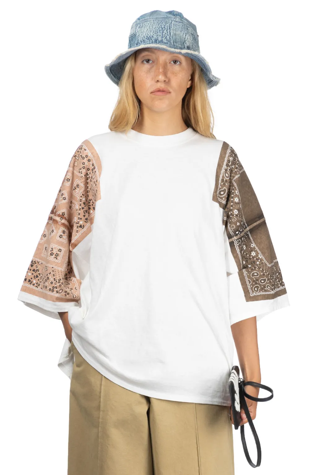 Clearance Kapital 18.5/-Jersey Bandana HUGE T (PECKISH RAINBOWY) - Brown Khaki