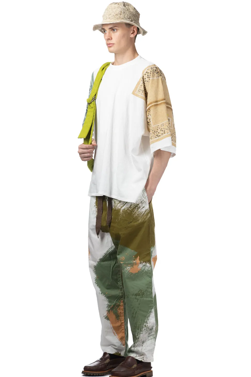 Hot Kapital 18.5/-Jersey Bandana HUGE T (PECKISH RAINBOWY) - Sand Beige