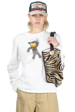 Sale Kapital 20/-Jersey Crew LS Tee (KINECHISAKU) - White