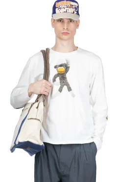 Sale Kapital 20/-Jersey Crew LS Tee (KINECHISAKU) - White