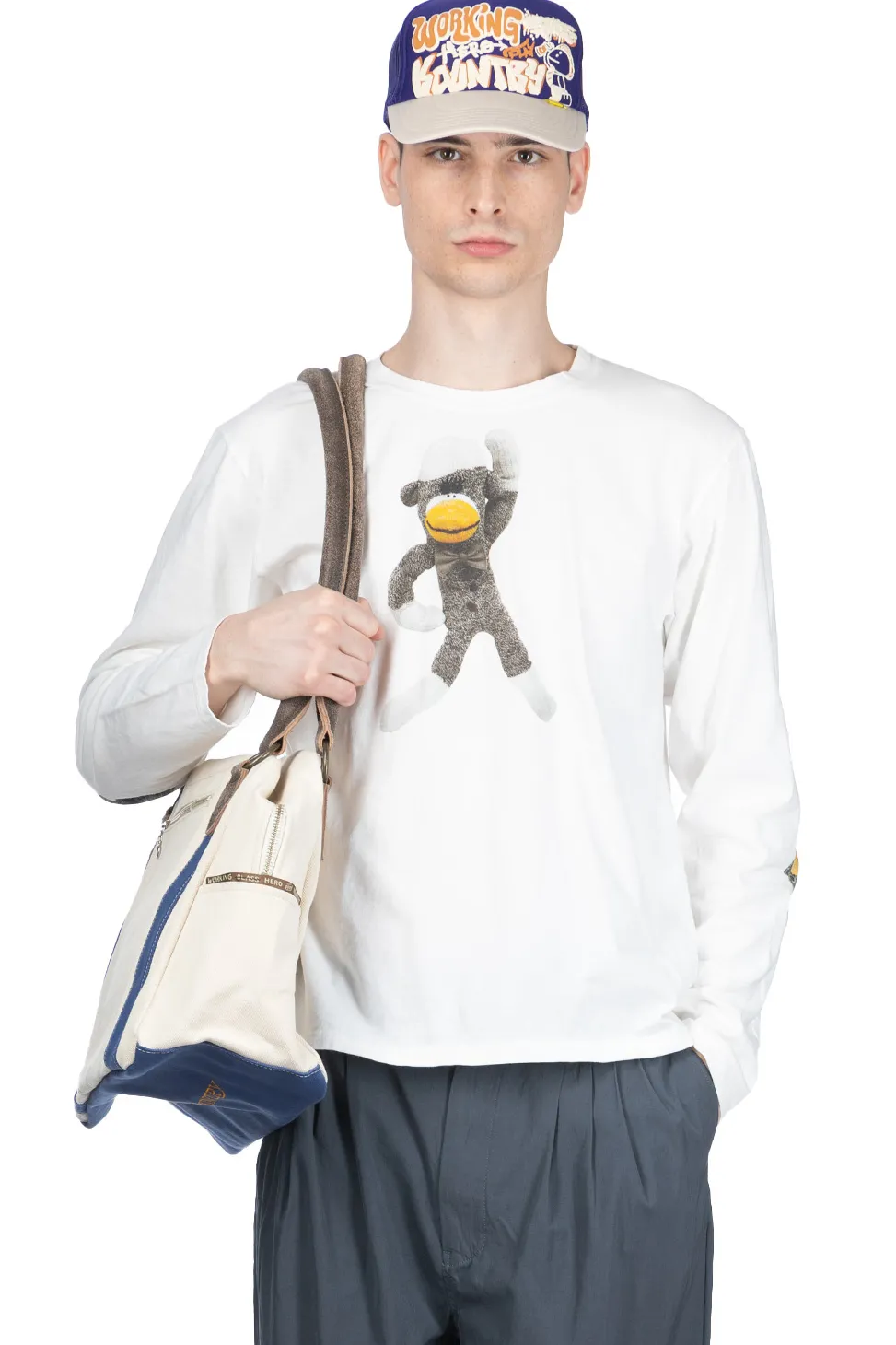Sale Kapital 20/-Jersey Crew LS Tee (KINECHISAKU) - White