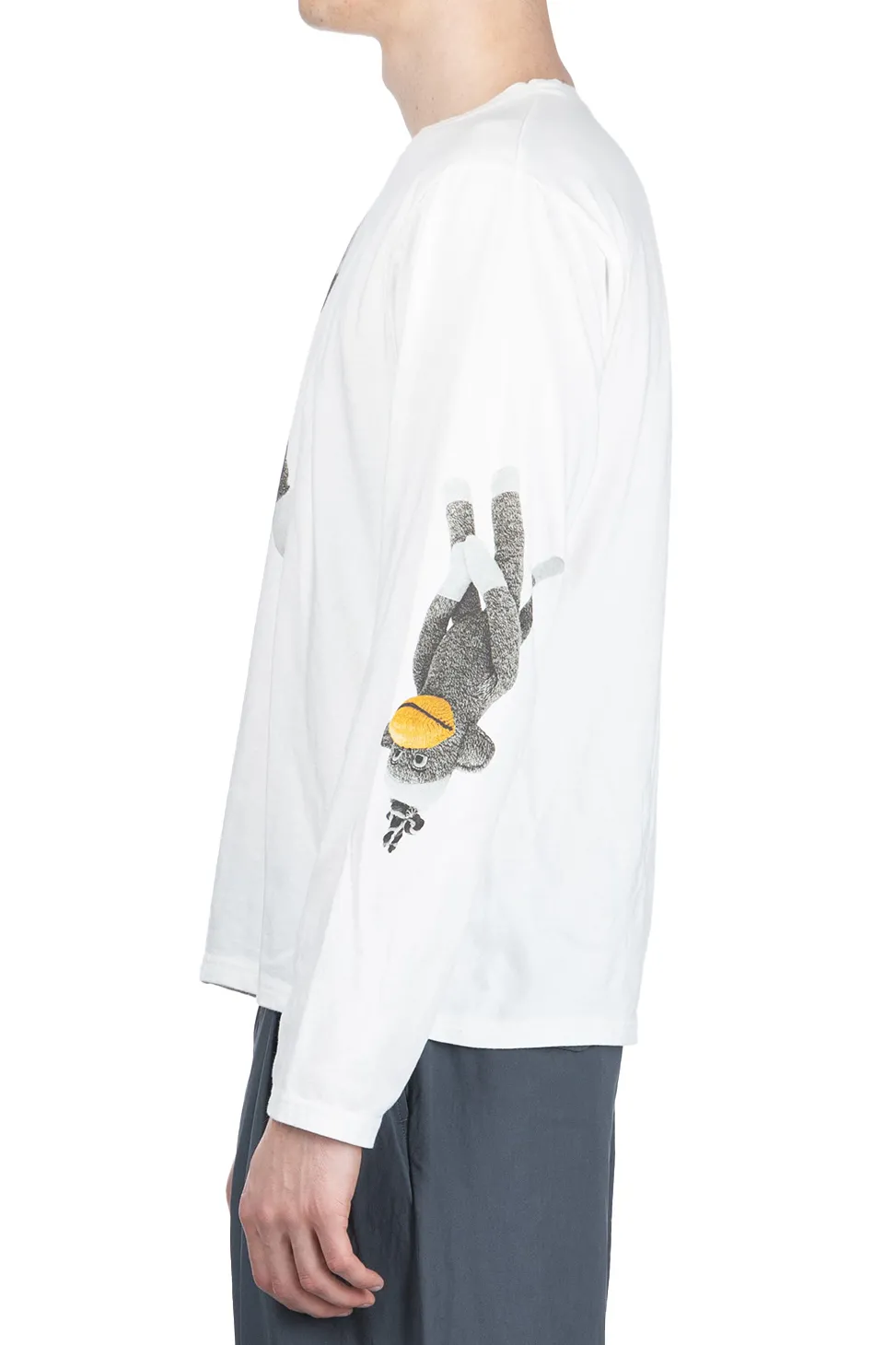 Sale Kapital 20/-Jersey Crew LS Tee (KINECHISAKU) - White