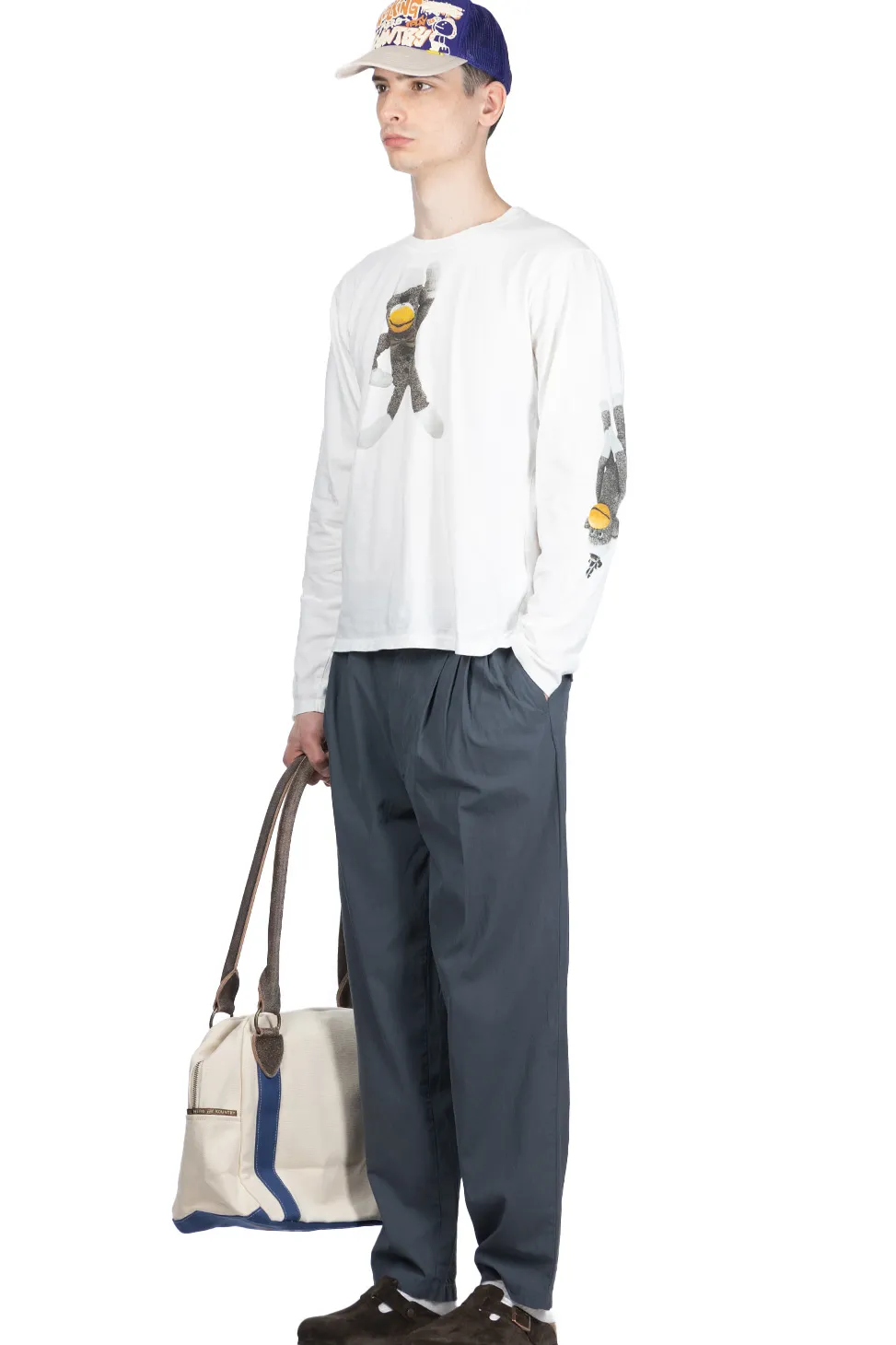 Sale Kapital 20/-Jersey Crew LS Tee (KINECHISAKU) - White