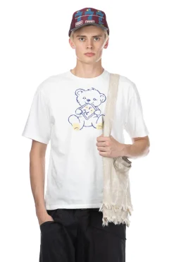 Clearance Kapital 20/-Jersey Crew T (PECKISH LITTLE BEAR) - White