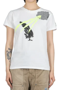 Sale Kapital 20/-Jersey Crew T (THUNDER & CONIFER) - White