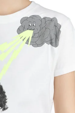 Sale Kapital 20/-Jersey Crew T (THUNDER & CONIFER) - White