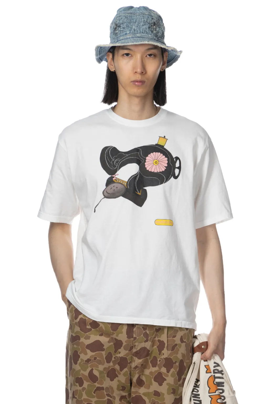 Hot Kapital 20/-Jersey Crew Tee (MISHIN MAX) - White