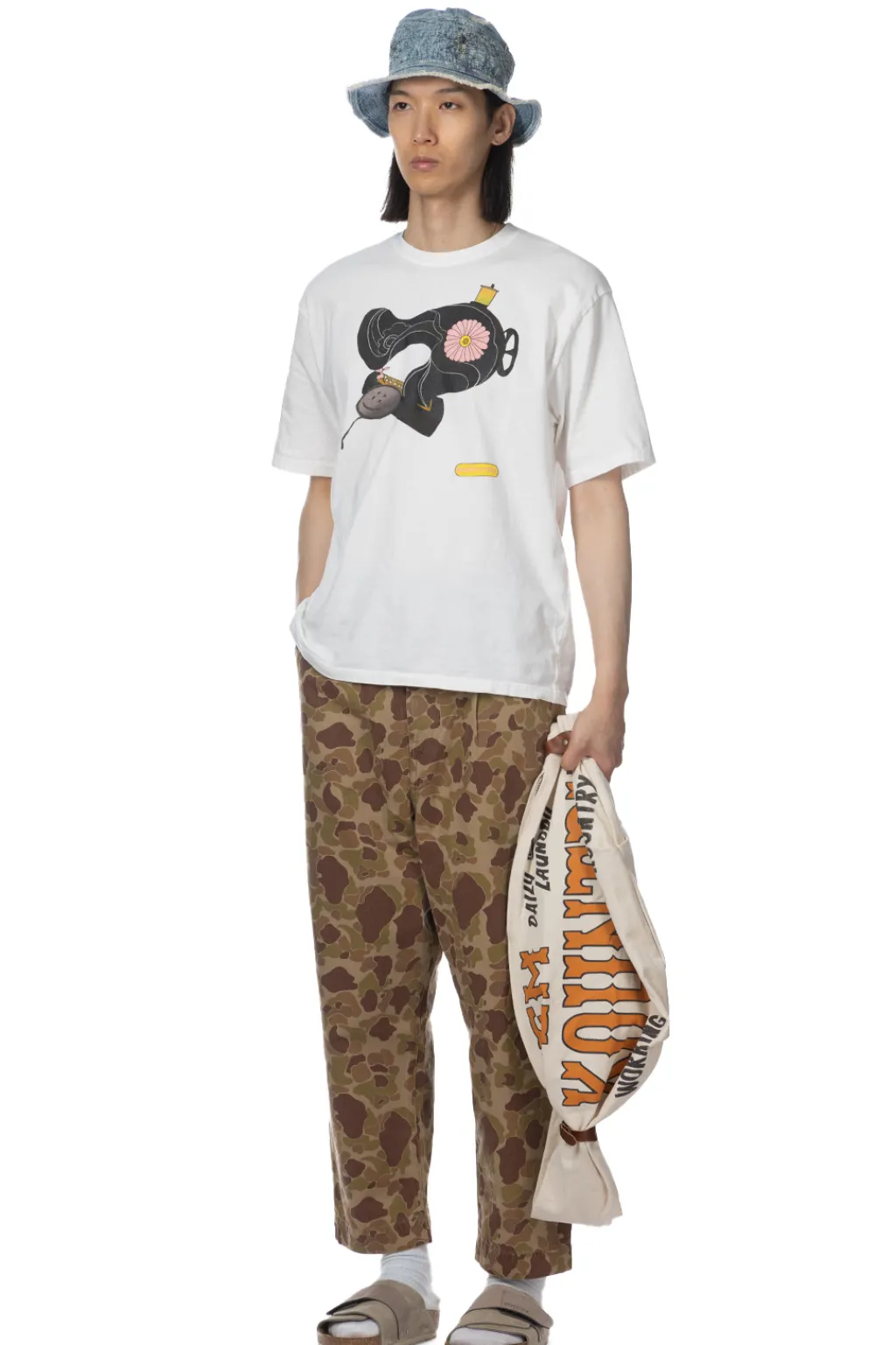Hot Kapital 20/-Jersey Crew Tee (MISHIN MAX) - White