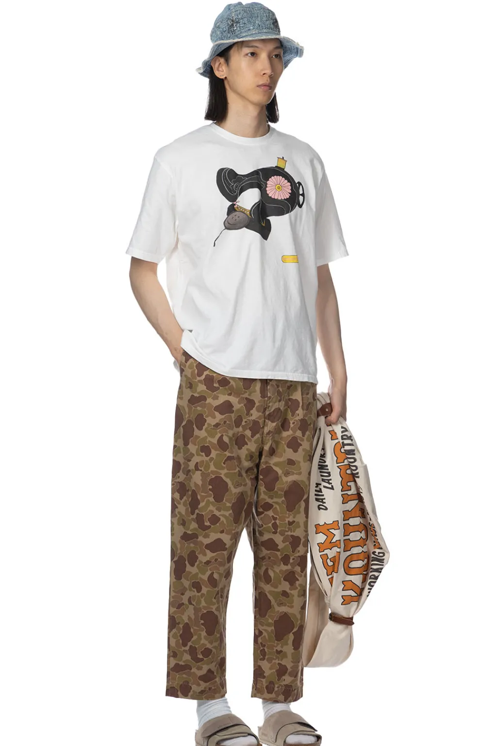 Hot Kapital 20/-Jersey Crew Tee (MISHIN MAX) - White