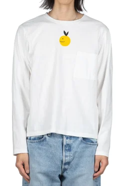 Hot Kapital 20/-Jersey Crewneck LS Tee (CONEYBOWY) - White