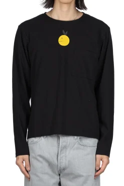 Hot Kapital 20/-Jersey Crewneck LS Tee (CONEYBOWY) - Black