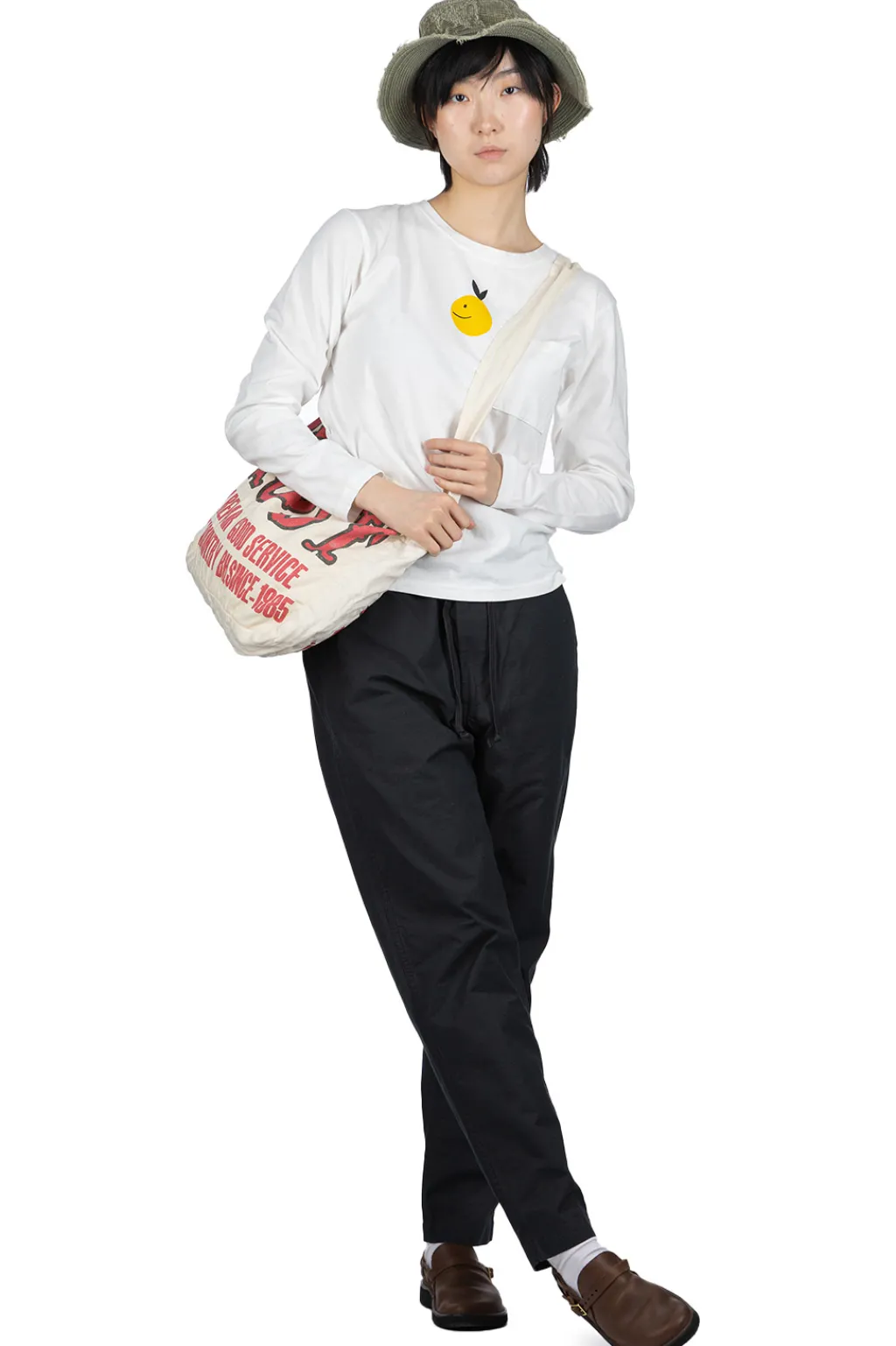 Online Kapital 20/-Jersey Crewneck LS Tee (CONEYBOWY) - White