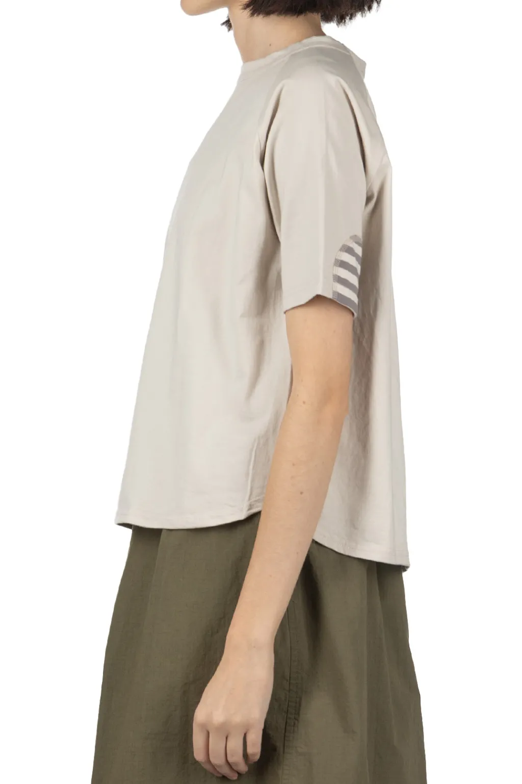 Hot NARU Jersey Elbow Patch Tee - Ecru