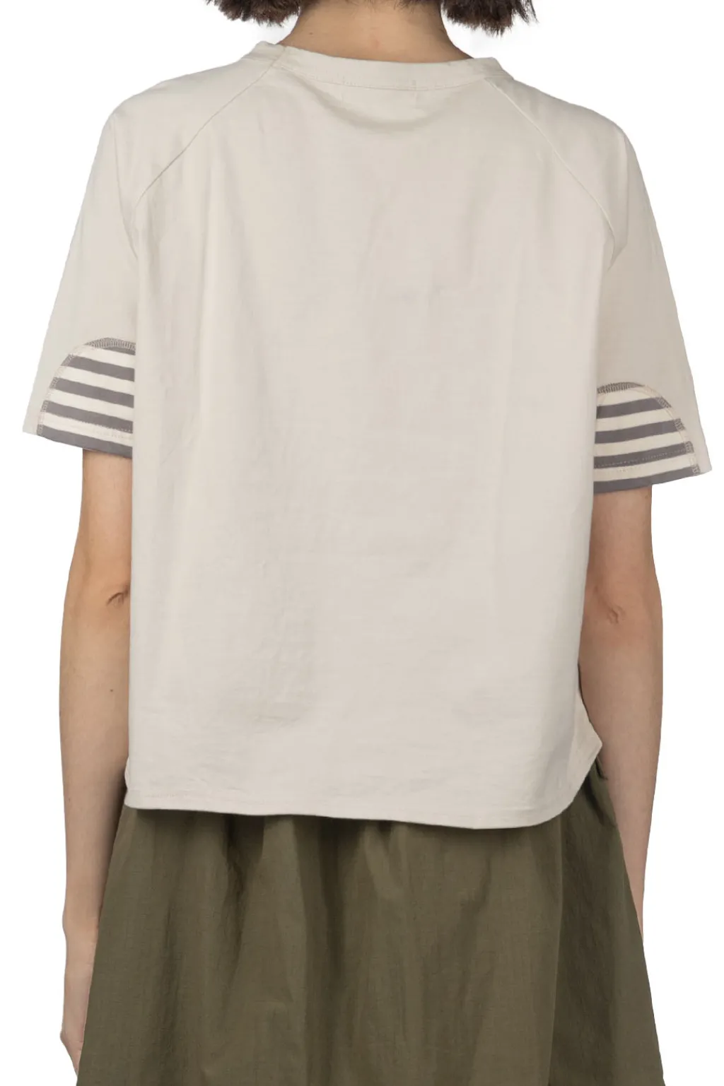 Hot NARU Jersey Elbow Patch Tee - Ecru