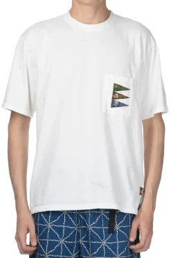 Best Kapital 20/-Jersey PENNANT Tee (4 Flags) - White