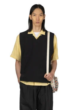 Fashion Manual Alphabet Jour Jersey Vest - Black
