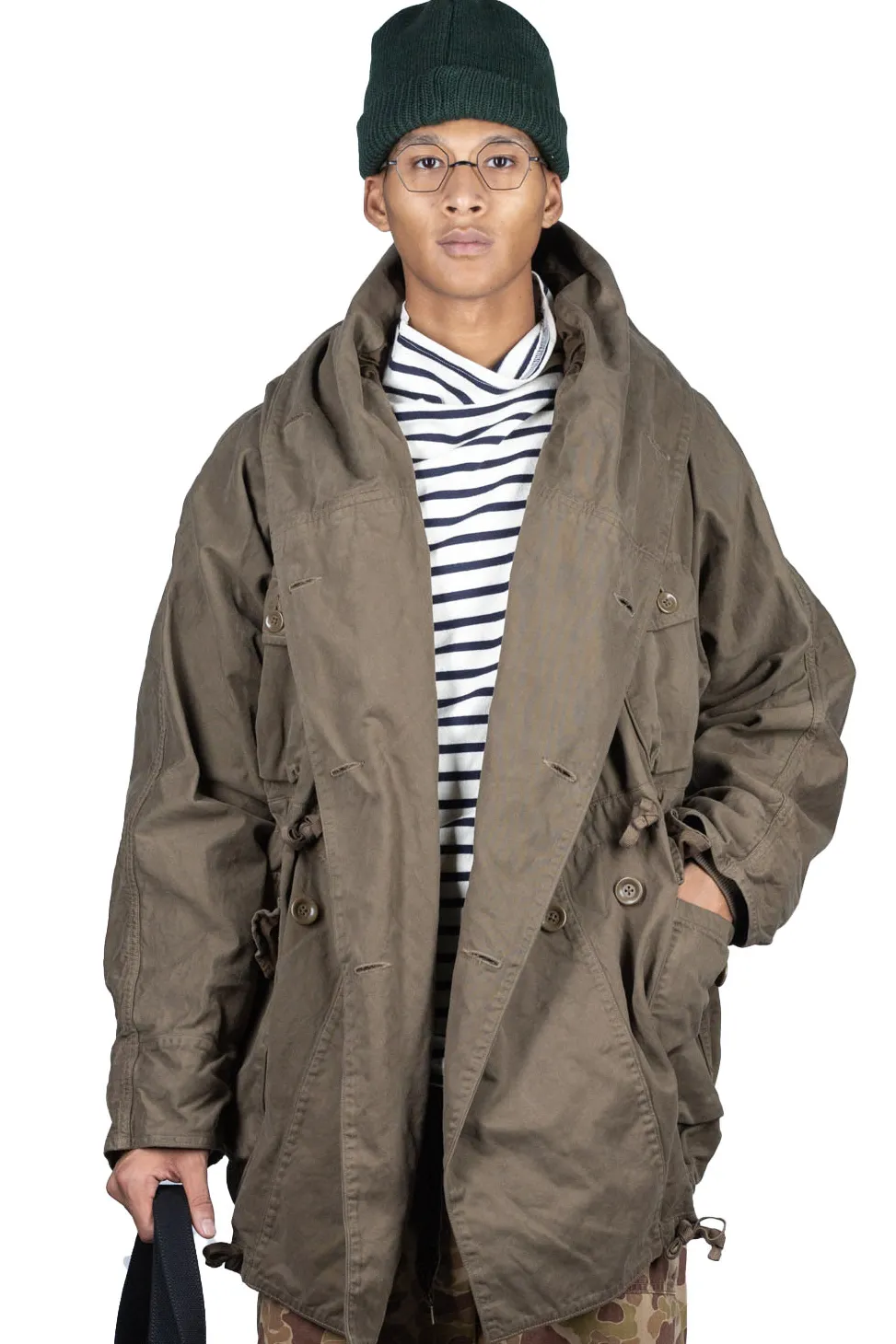 Clearance Kapital Katsuragi Cotton RING Coat - Khaki